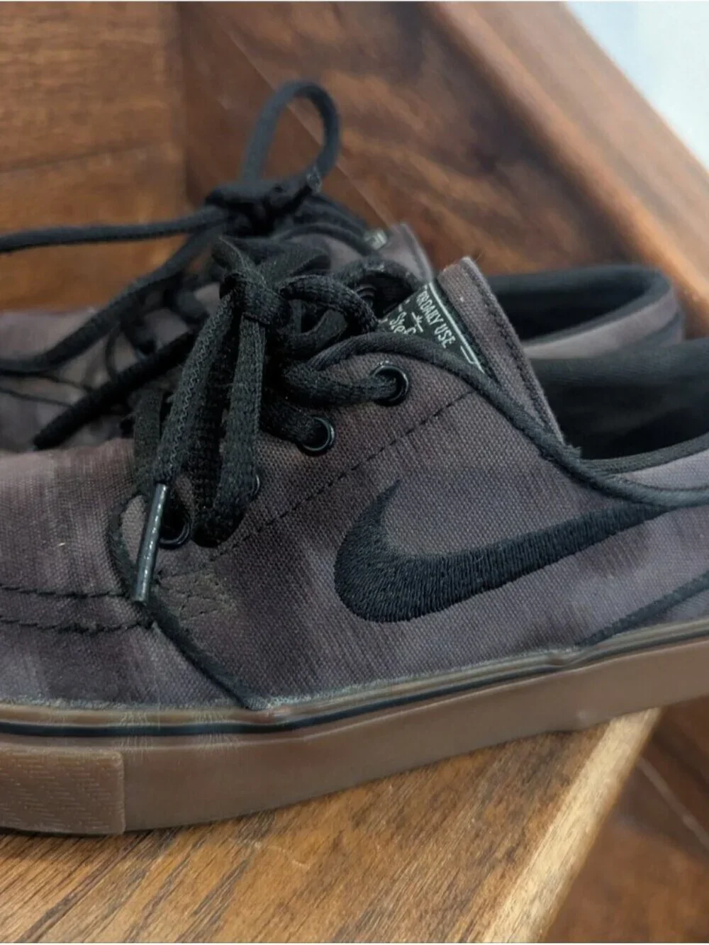 Nike Zoom SB Shoes Size 4 Youth Brown Black Signature Stefan Janoski pro model